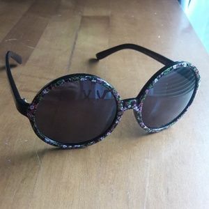 Round Floral Sunglasses